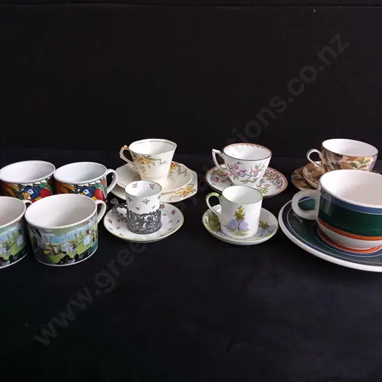 COLLECTION OF CUPS AND SAUCERS