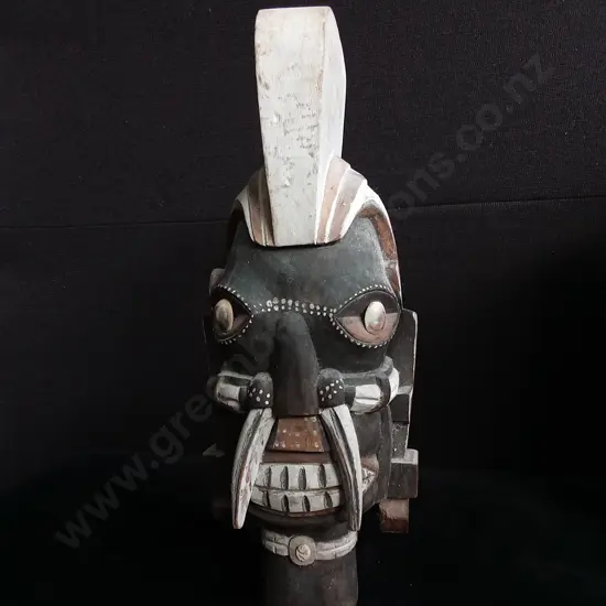 HEAD CARVING FROM PAPUA NEW GUINEA H  39CM