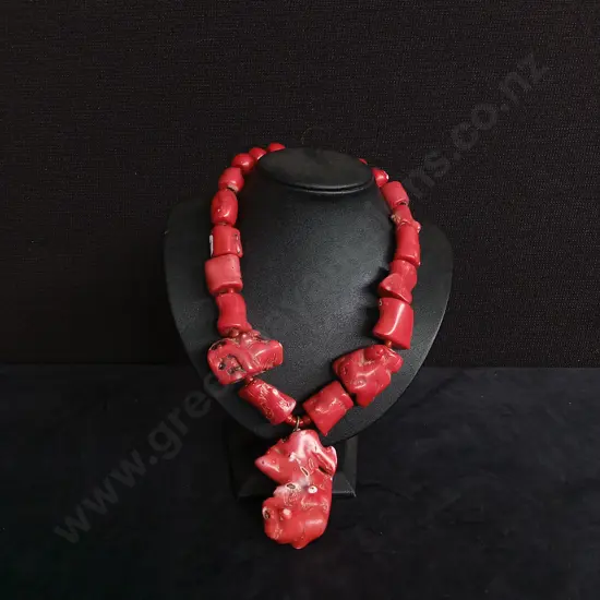 RED CORAL NECKLACE PURCHASED FROM VICTORIAN GUILT