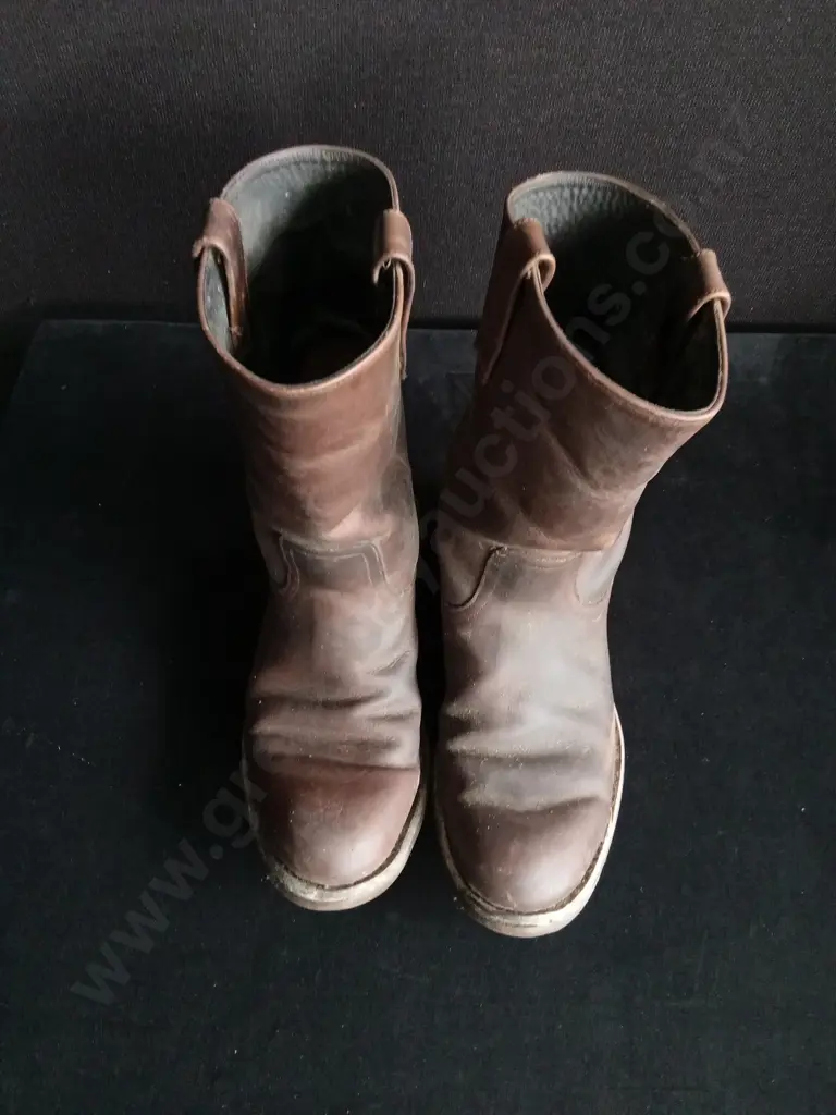 VINTAGE HAROLD BOOTS MENS LEATHER BOOTS 31CM SOLE Image 1++