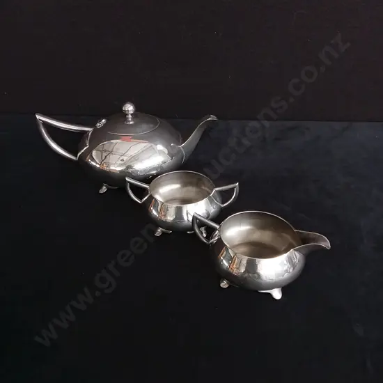 3 PIECES VINTAGE SILVER PLATED TEA SET
