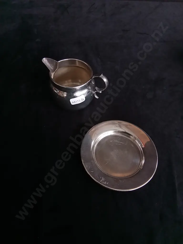 4 PIECES SILVER PLATED CREAMER ANS SUGAR BOWL SET Image 1++