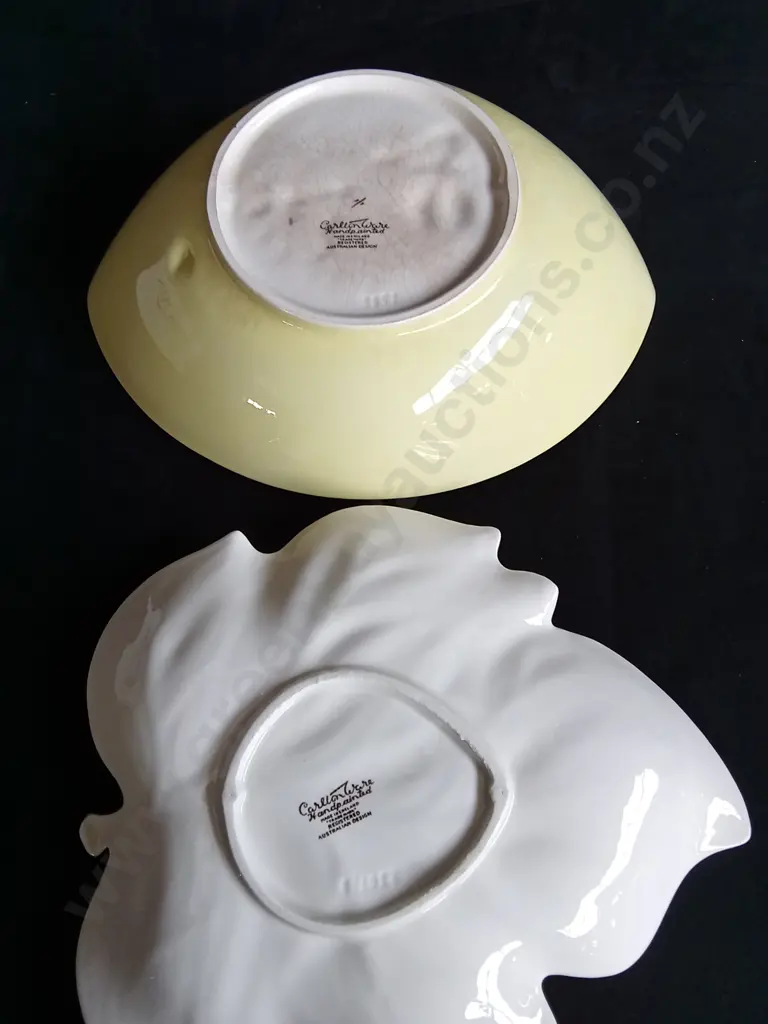 2 PIECES CARLTON WARE HAND PAINTED BOWL AND PLATE Image 1++