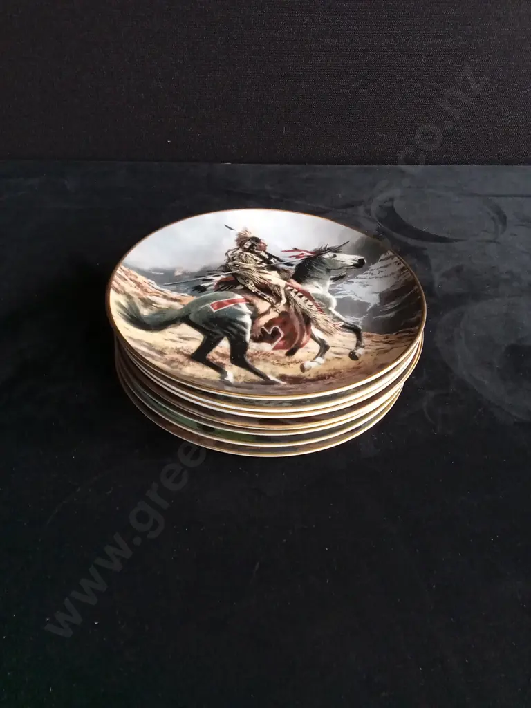 7 FRANKLIN MINT WESTERN DECORATIVE PLATES Image 1++