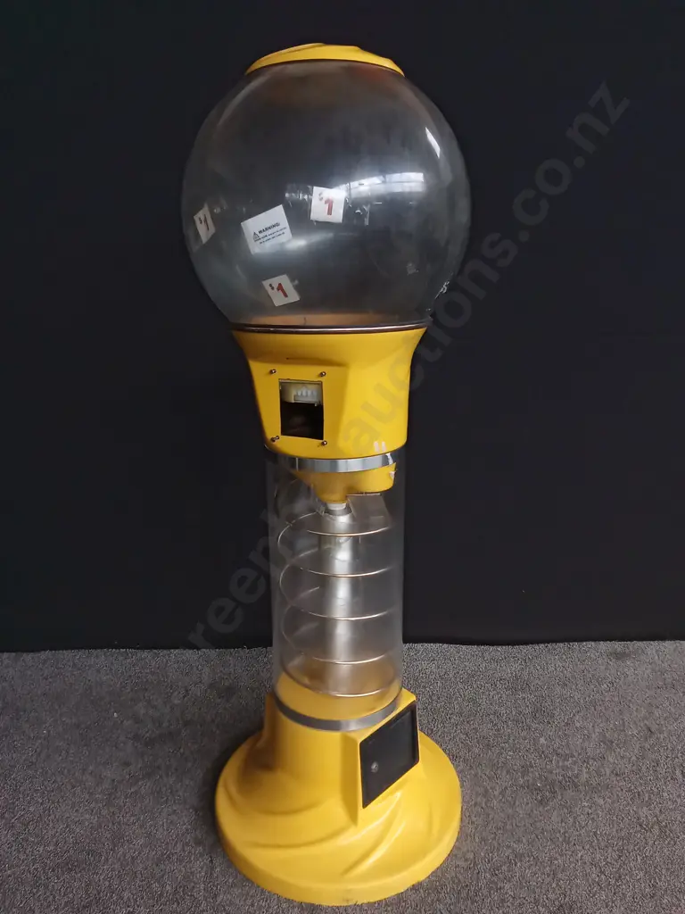 CREATIVE PRODUCTS TORNADO VENDING MACHINE 1.62M TALL YELLOW MISSING MECHANISM Image 1++