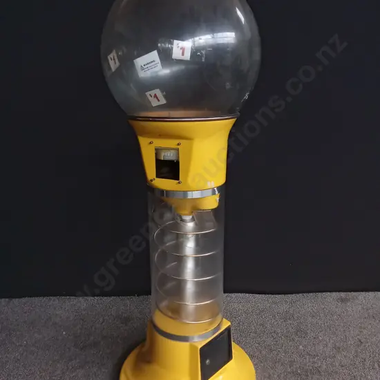 CREATIVE PRODUCTS TORNADO VENDING MACHINE 1.62M TALL YELLOW MISSING MECHANISM