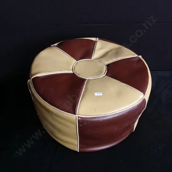 VINTAGE LEATHER OTTOMAN