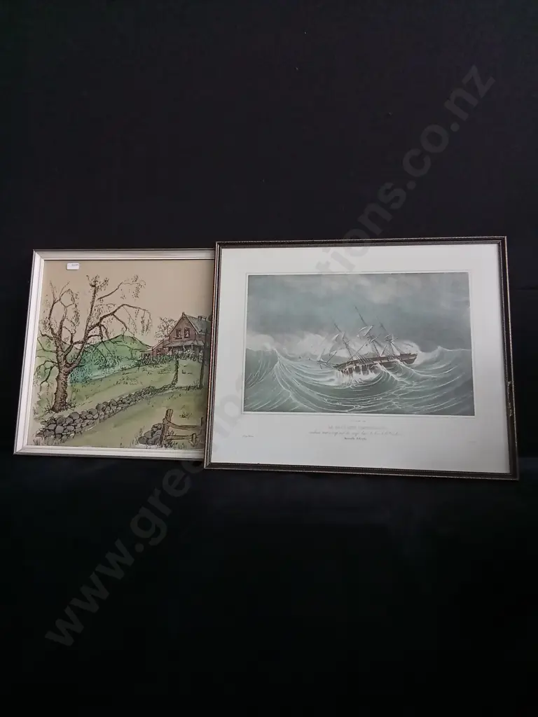 2 PIECES FRAMED ART PRINTS Image 1++