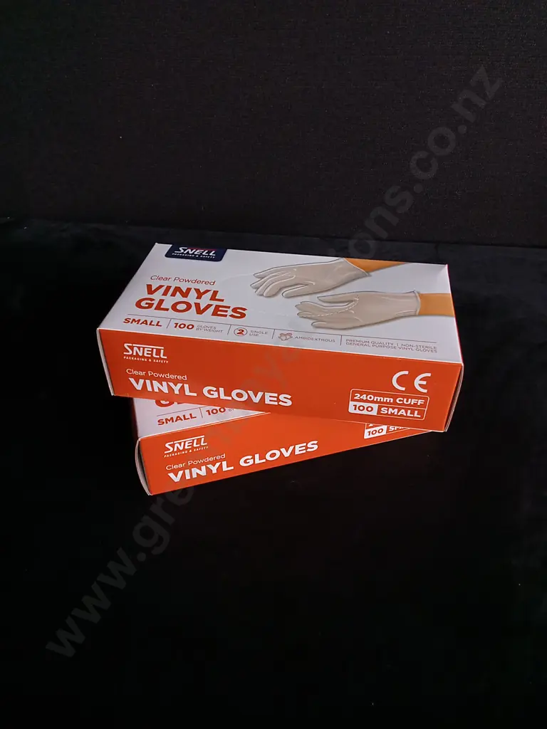 10 PIECES 100 PACK VINYL GLOVES BRAND NEW Image 1++