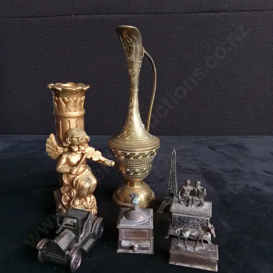 7 PIECES MIX BRASS DECOR