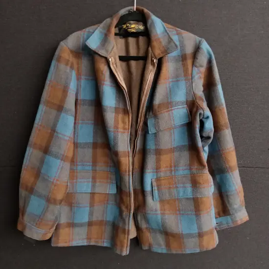 SWANDRI PURE WOOL PLAID JACKET