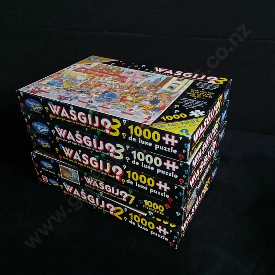 5 WASGIJ 1000 PIECE PUZZLES (COMPLETE)