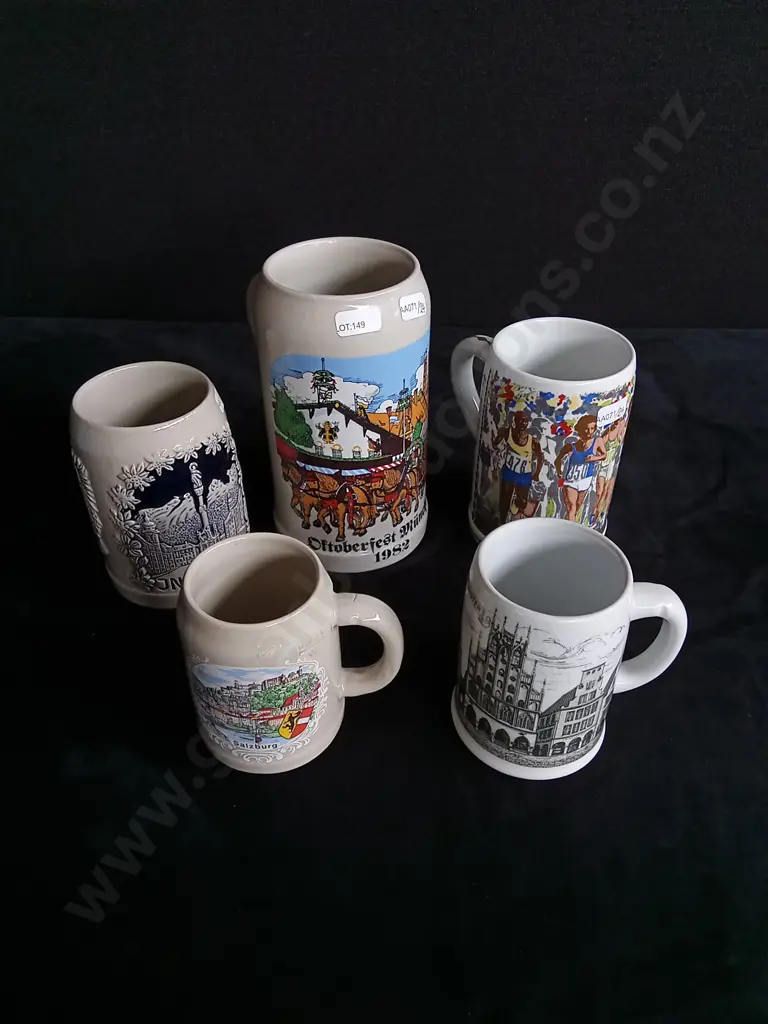 10 PIECES VINTAGE MUGS, CUPS AND BEER JUGS Image 1++