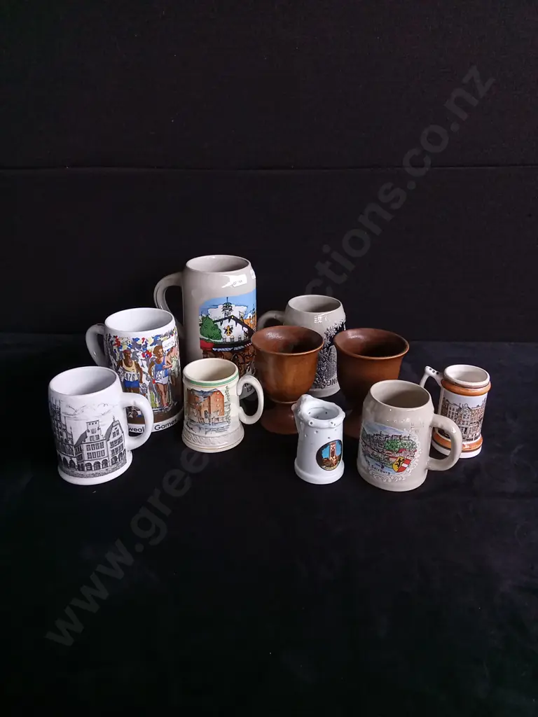 10 PIECES VINTAGE MUGS, CUPS AND BEER JUGS Image 1++