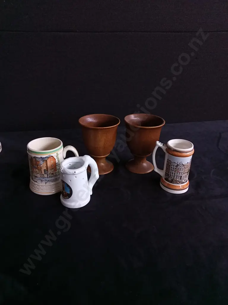 10 PIECES VINTAGE MUGS, CUPS AND BEER JUGS Image 1++