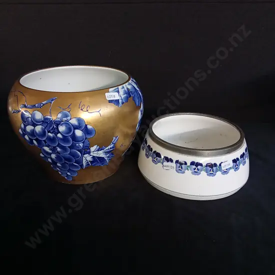 ANTIQUE GERMAN CERAMIC BOWL WMF AND VINTAGE VASE