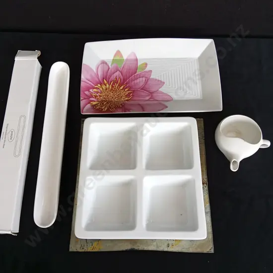 5 PIECES MIX OF SERVING DISHES