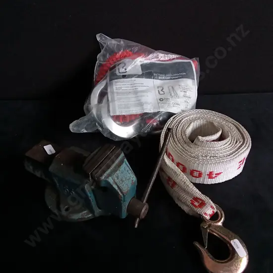 ENERGY ABSORBER, BENCH VISE AND TOW STRAP
