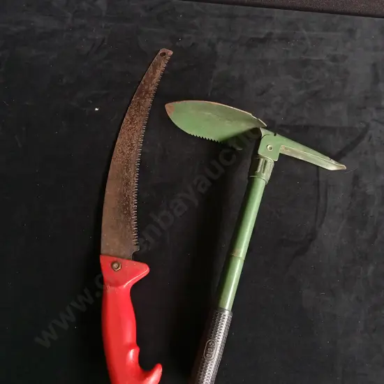 PRUNING SAW AND PICK/SHOVEL