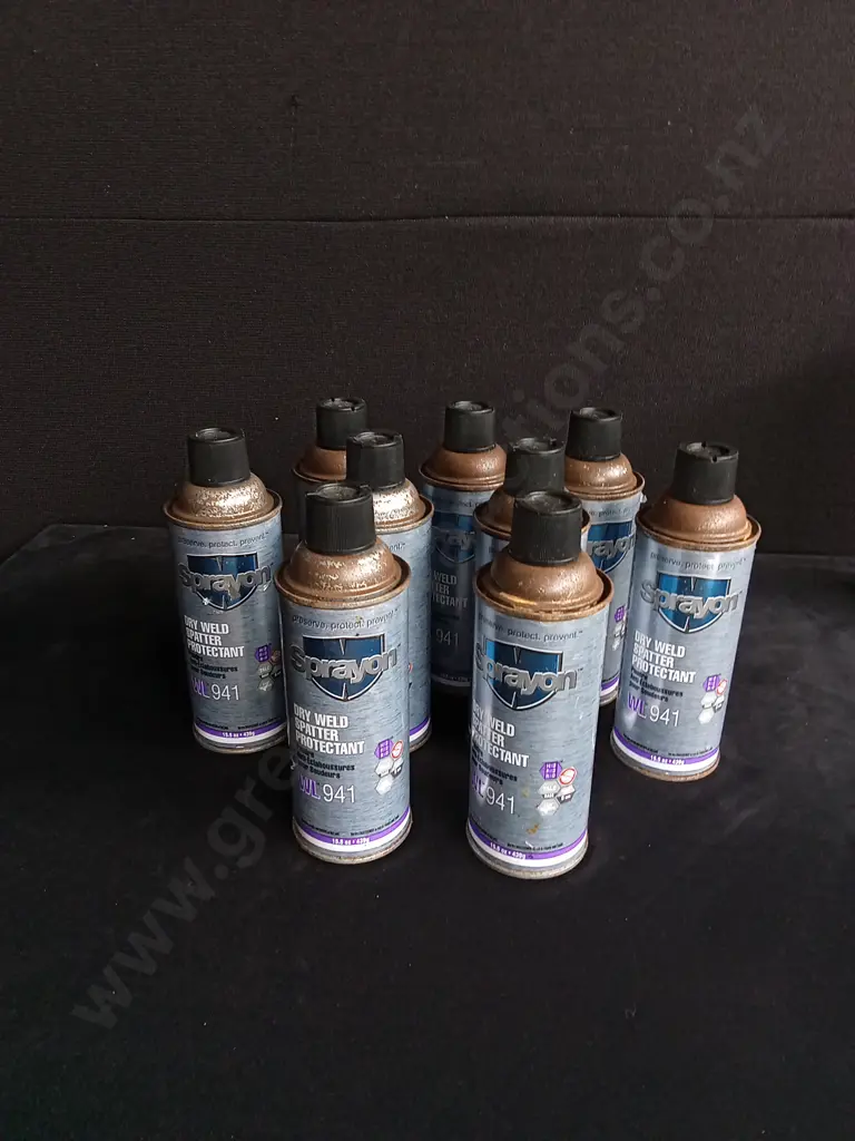 9 PIECES SPRAYON WL941 DRY WELD SPATTER PROTECTANTS Image 1++