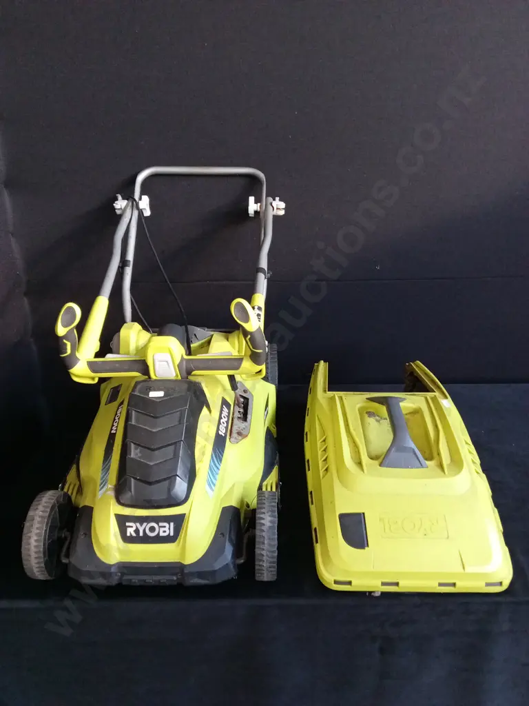 RYOBI 40CM 1800W ELECTRIC LAWN MOWER WITH CATCHER TESTED WORKING WITH EXTENSION LEAD ON COIL Image 1++