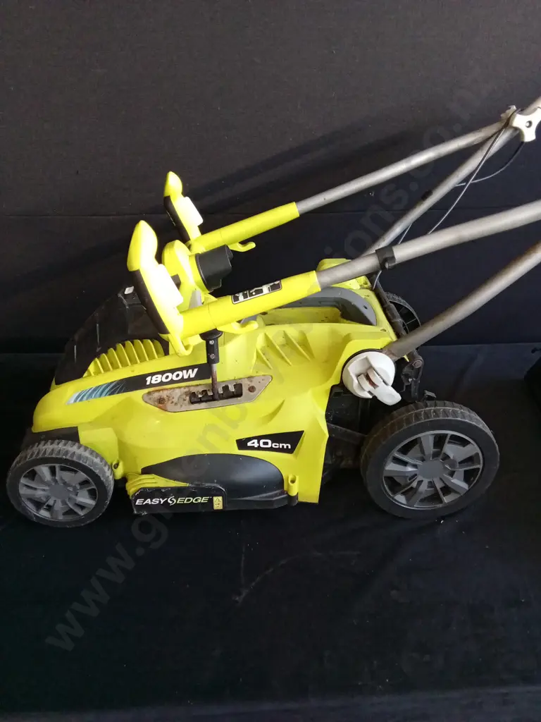 RYOBI 40CM 1800W ELECTRIC LAWN MOWER WITH CATCHER TESTED WORKING WITH EXTENSION LEAD ON COIL Image 1++