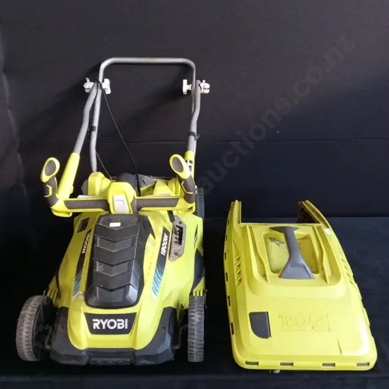 RYOBI 40CM 1800W ELECTRIC LAWN MOWER WITH CATCHER TESTED WORKING WITH EXTENSION LEAD ON COIL