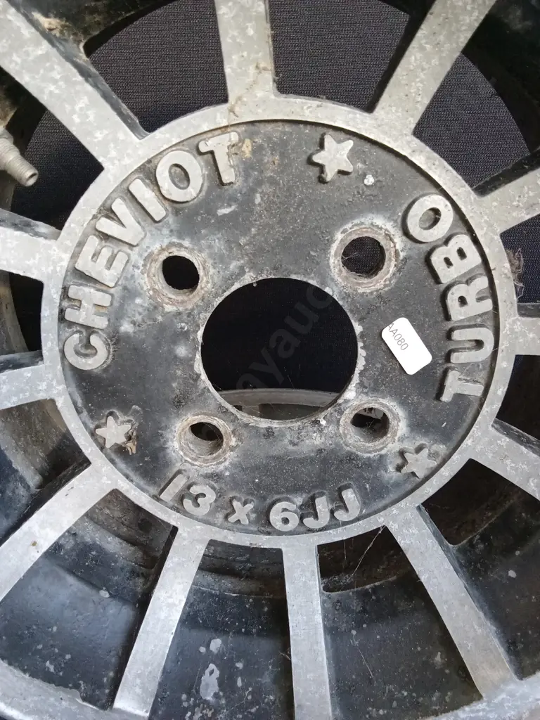 5 X CHEVIOT TURBO 4 STUD 13 INCH ALLOY WHEELS 13 X 6JJ TWO WITH 175/70 R13 TYRES Image 1++