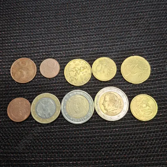 SMALL COLLECTION OF EUROPEAN COINS VARIOUS DENOMINATIONS