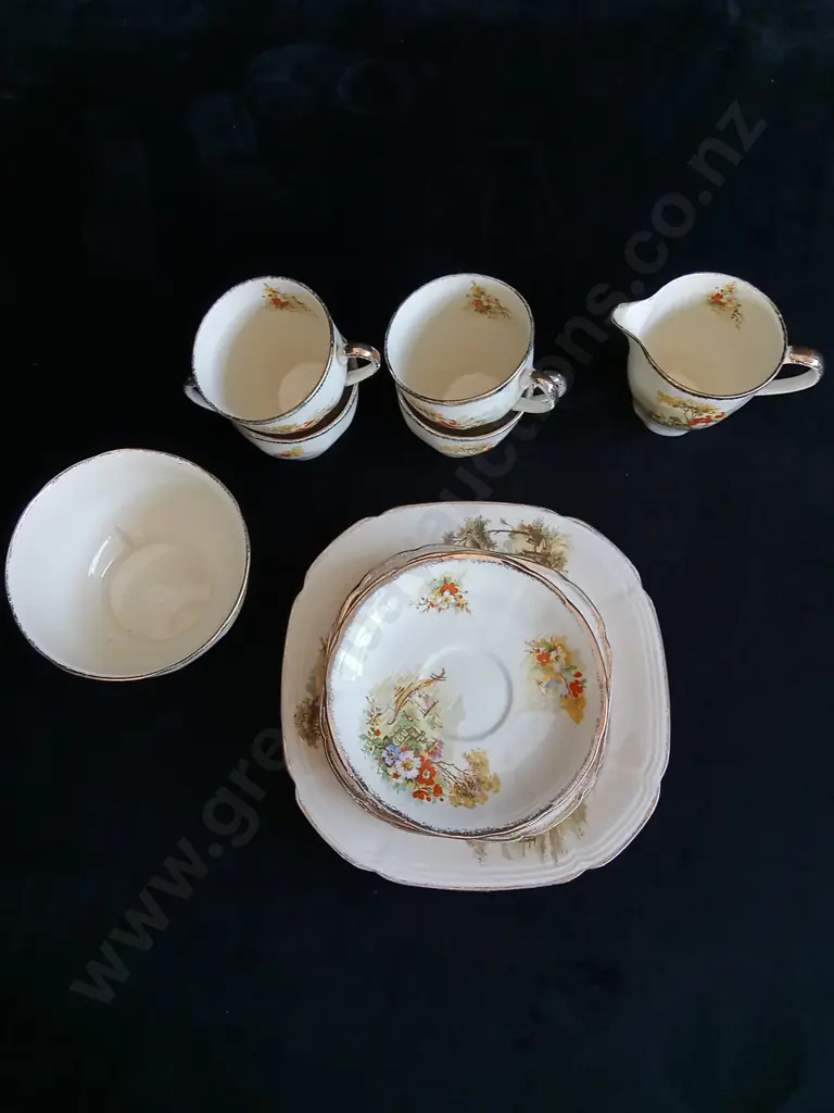 VINTAGE ALFRED MEAKIN SUNSHINE TEA SET Image 1++