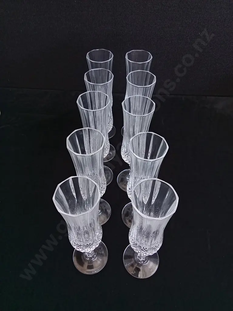 10 LONGCHAMP CHAMPAGNE FLUTES Image 1++