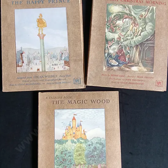 3 VINTAGE TALKING BOOKS