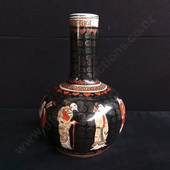 CHINESE PORCELAIN BOTTLE VASE H 37 CM