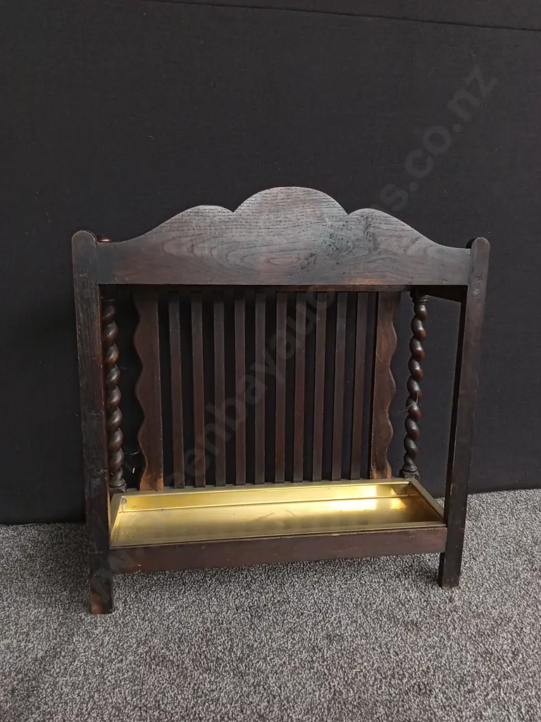 ANTIQUE WOODEN CANTERBURY AND CANES Image 1++