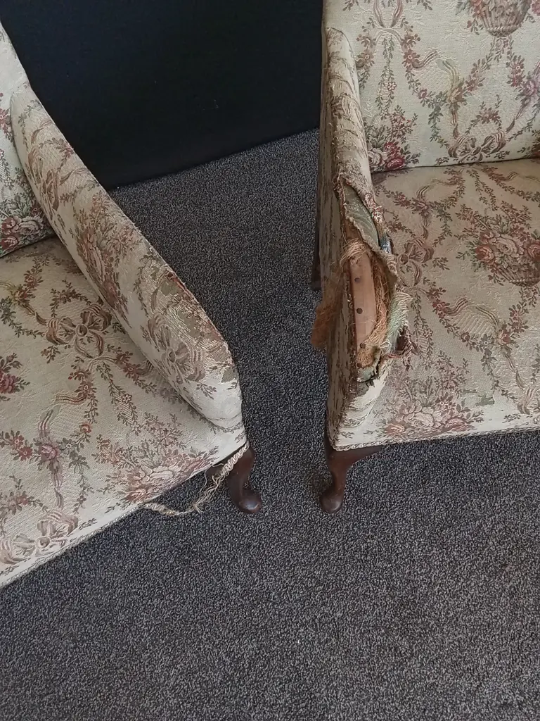 PAIR OF ANTIQUE CHIPPENDALE STYLE ARMCHAIRS Image 1++