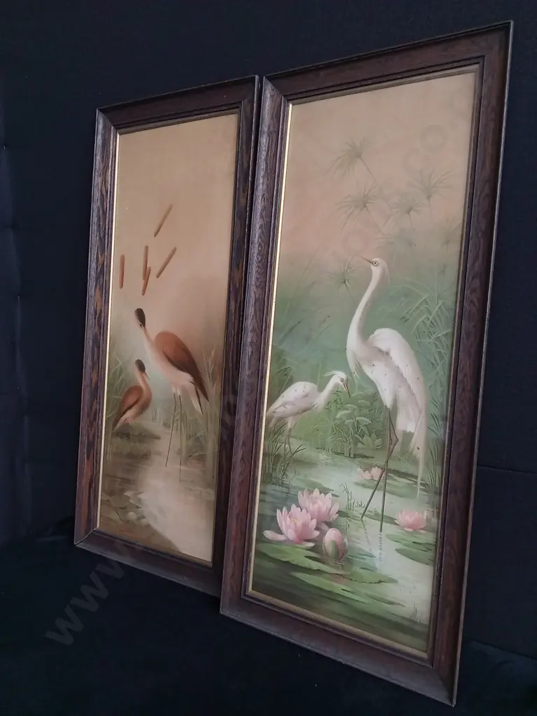 2 FRAMED E. VOUGA BIRD STUDIES Image 1++