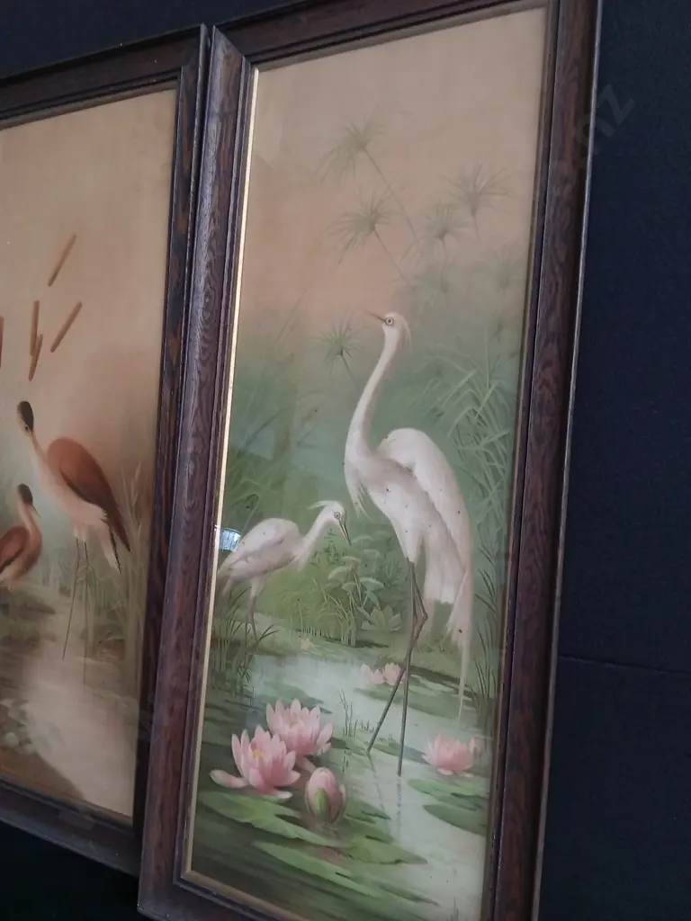 2 FRAMED E. VOUGA BIRD STUDIES Image 1++