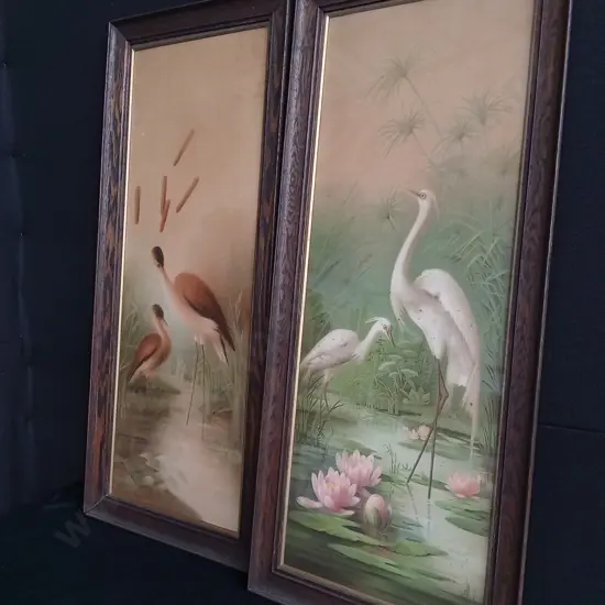 2 FRAMED E. VOUGA BIRD STUDIES