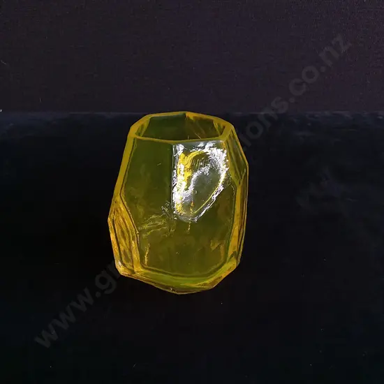 YELLOW GLASS VASE