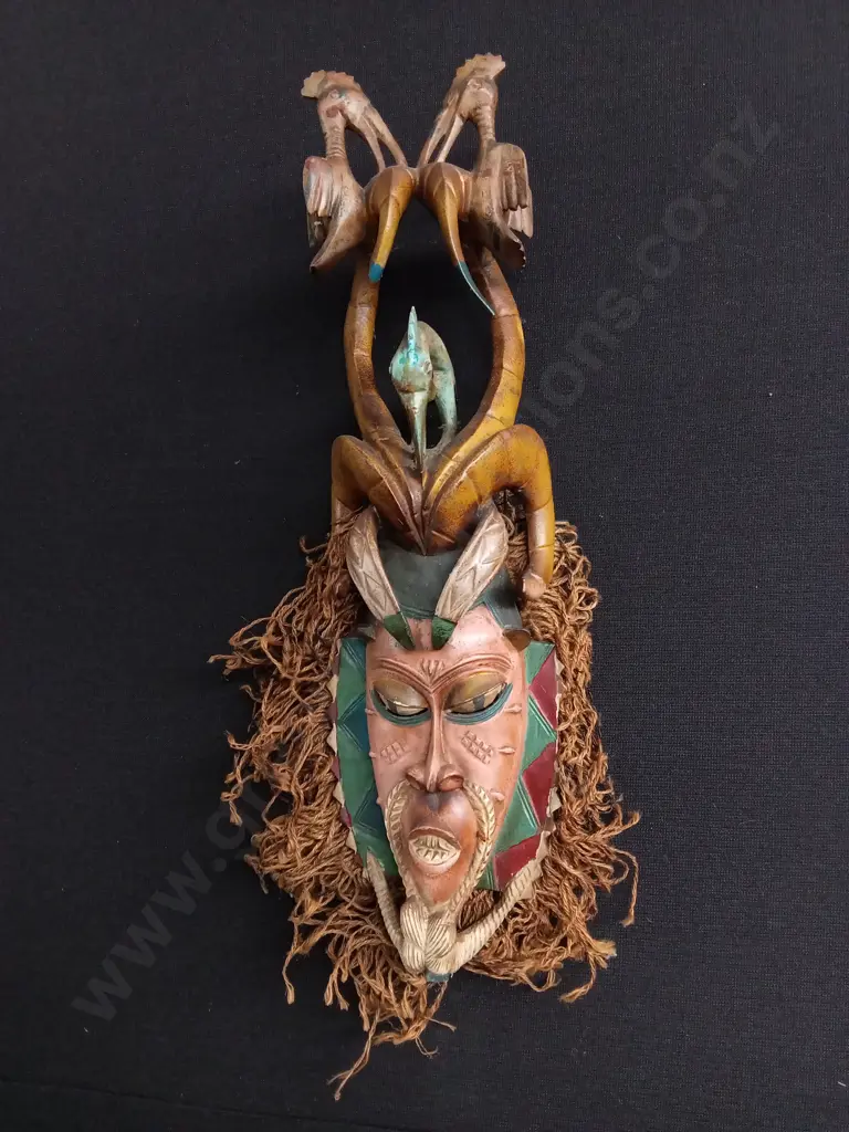 DECORATIVE AFRICAN GURO MASK WALL DECOR Image 1++