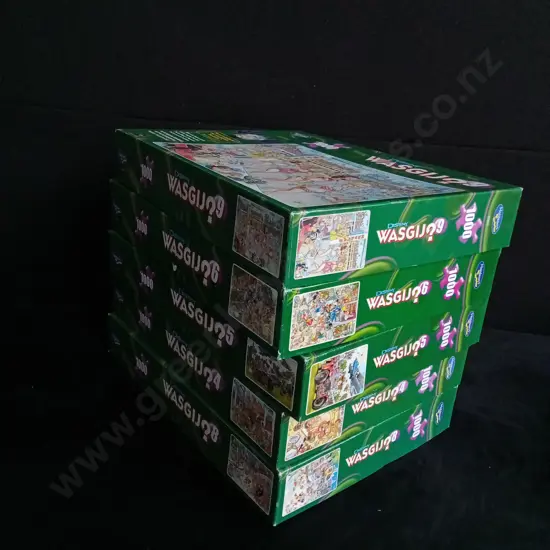 5 WASGIJ 1000 PIECE PUZZLES (COMPLETE)