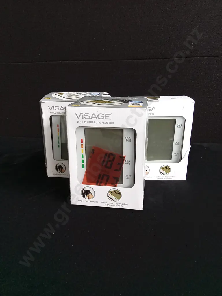3 PIECES BRAND NEW VISAGE BLOOD PRESSURE MONITORS, REQUIRE BATTERIES Image 1++