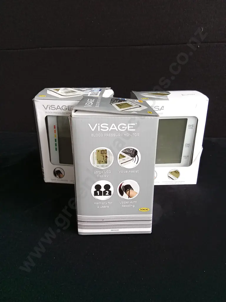 3 PIECES BRAND NEW VISAGE BLOOD PRESSURE MONITORS, REQUIRE BATTERIES Image 1++