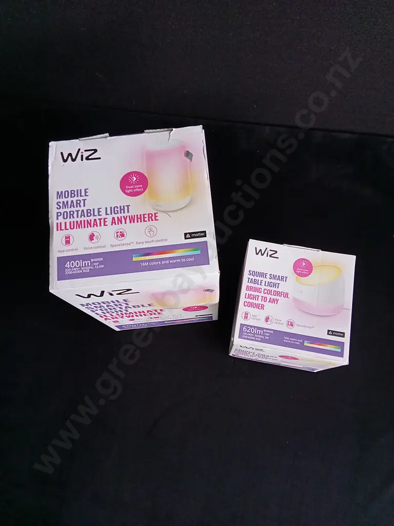 2 PIECES BRAND NEW WIZ SMART PORTABLE LIGHTS Image 1++