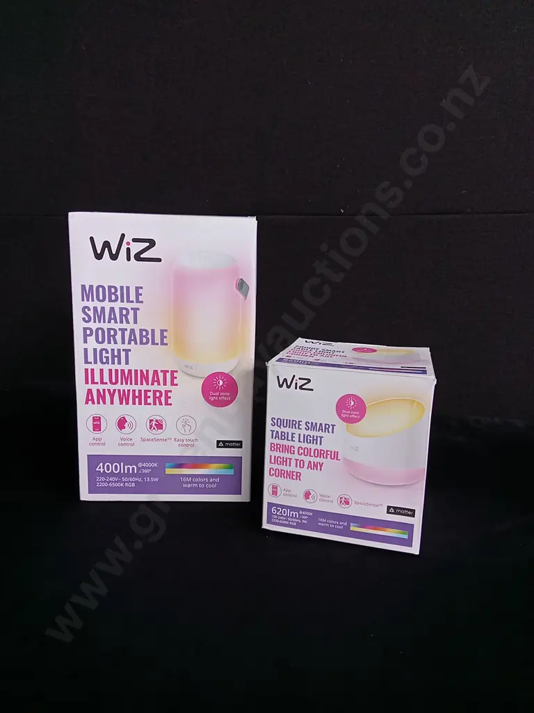 2 PIECES BRAND NEW WIZ SMART PORTABLE LIGHTS Image 1++