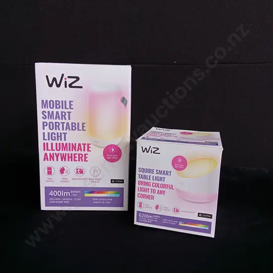 2 PIECES BRAND NEW WIZ SMART PORTABLE LIGHTS