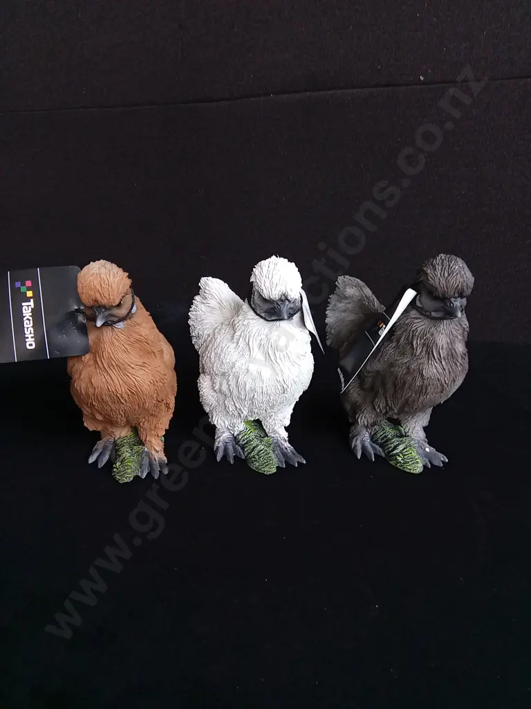 3 PIECES TAKASHO CHICKEN FIGURINES H 7CM BRAND NEW Image 1++