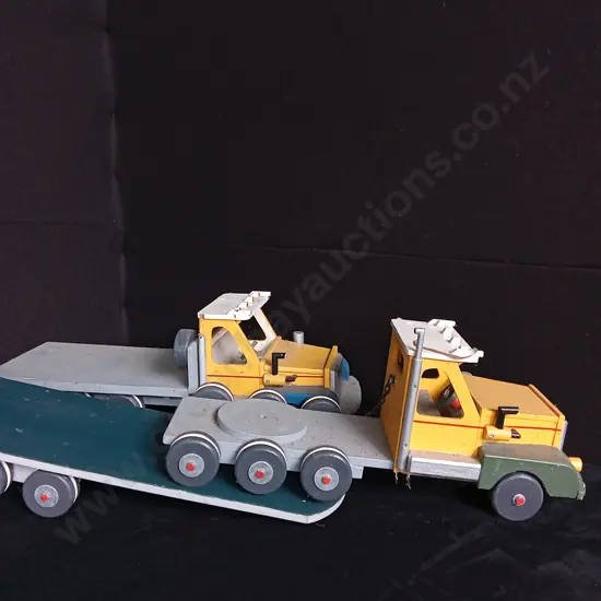 2 WOODEN TOY TRUCKS