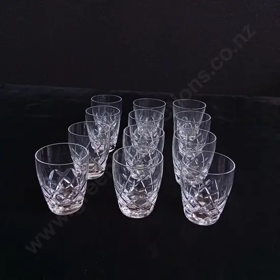 12 STUART CRYSTAL LIQUEUR GLASSES