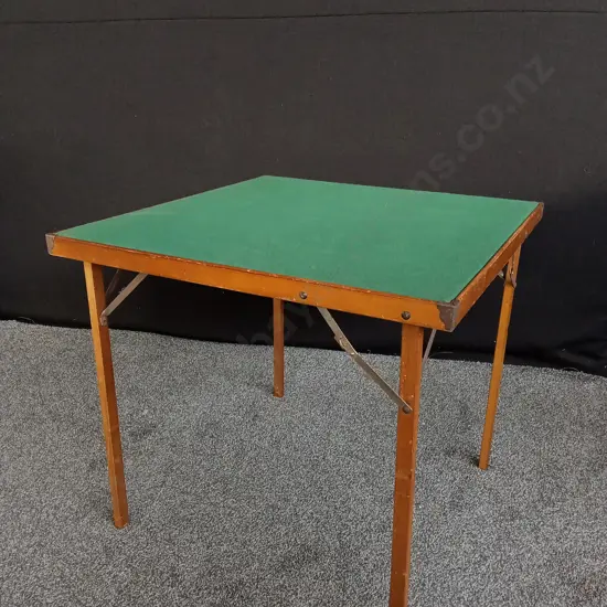 WOODEN FOLDING CARD TABLE